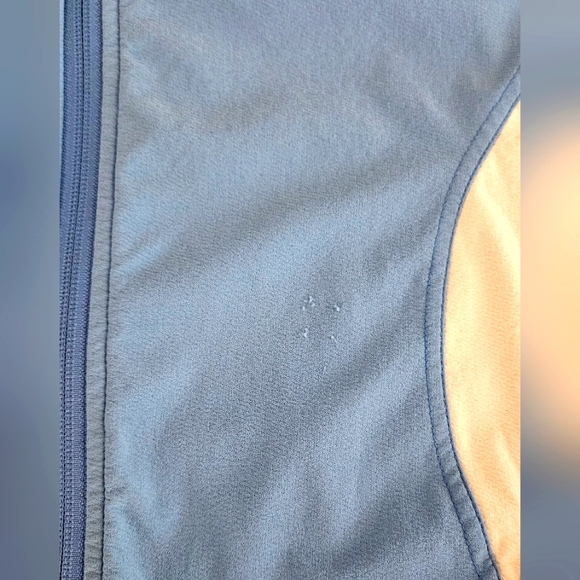 North Face Women's Medium Apex Flight Series Blue/White Full Zip Vest - Picture 11 of 11